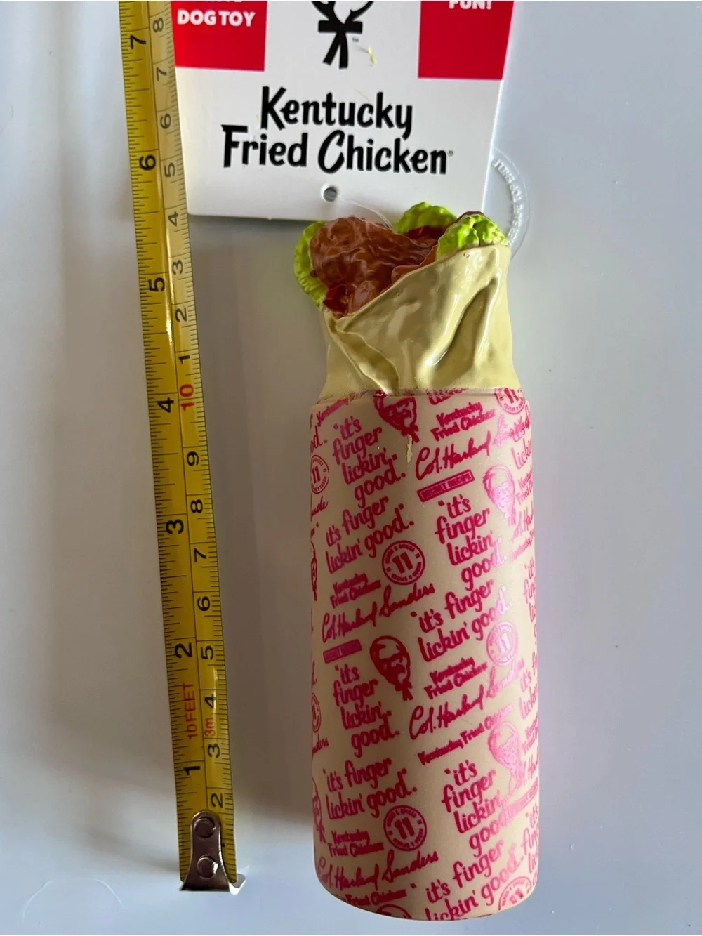 Kentucky Fried Chicken Dog Toy Bundle - 4 Toys - Biscuit, Chicken, Wrap, Drink